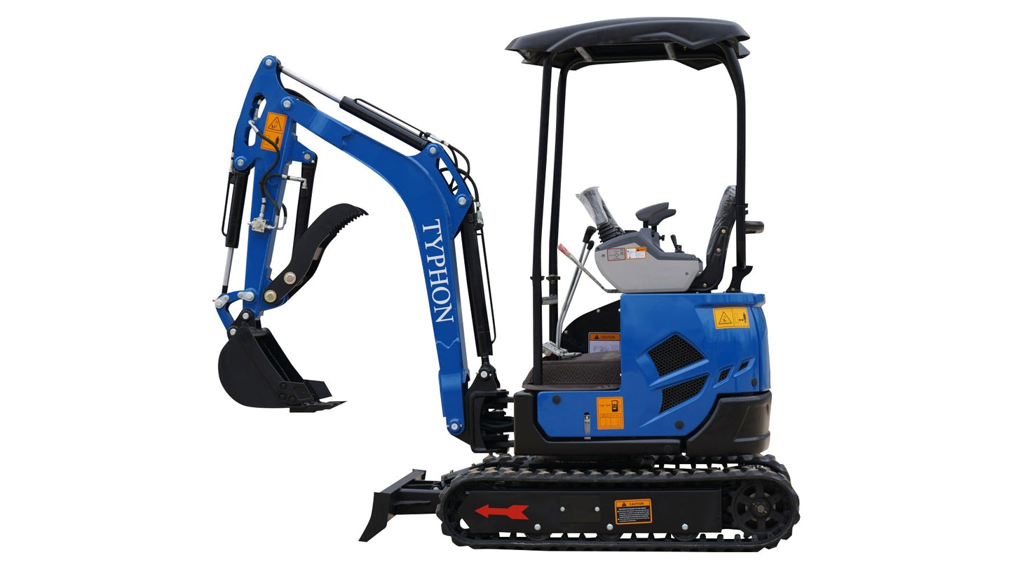 4,000 lbs Terror XVIII Mini Excavator, EPA Certified KUBOTA D902 Diesel Machine